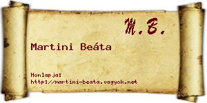 Martini Beáta névjegykártya