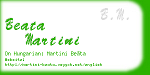 beata martini business card