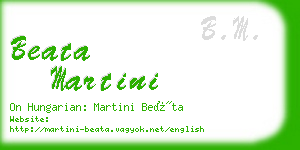 beata martini business card